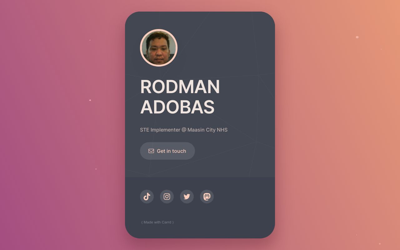Carrd profile picture for @rodman